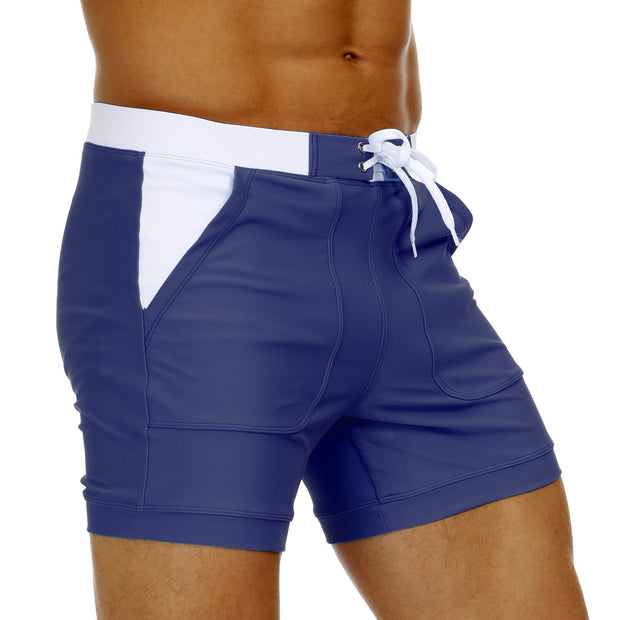 Men's Swimsuit Sexy Boxer Swim Shorts
